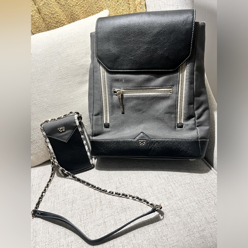 Kelly Wynne backpack and crossbody. Like NEW.